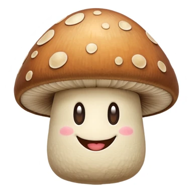 mushroom with a smile  sticker