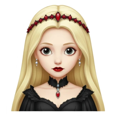 Bride of Dracula with long blonde hair sticker