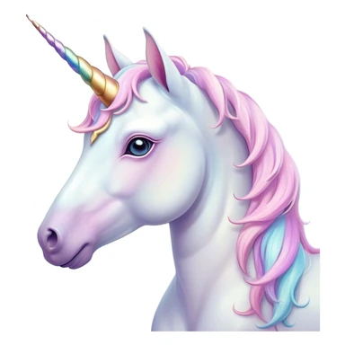 Beautiful and Majestic Unicorn Pony Portrait Emoji, Head and body radiating gentle magic with a soft pastel color, a delicately sparkling horn and eyes gently closed in peaceful wonder, Simplified yet exquisitely endearing features, highly detailed, glowing with a soft, ethereal light, high shine, serene and utterly majestic, stylized with an air of fairy-tale regality, soft glowing outline, capturing the essence of a beautiful and majestic unicorn pony that embodies the enchanting spirit of a dream! sticker