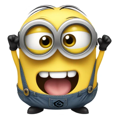 Minion doing an evil laugh sticker