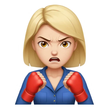 aggressive woman sticker