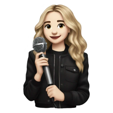 sabrina carpenter holding mic  sticker