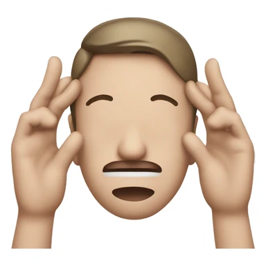 Emoji with hands covering ears not listening  sticker