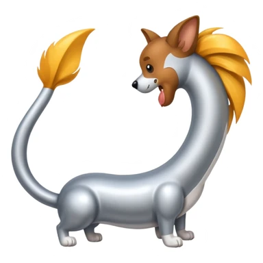 
dog's iron tail sticker