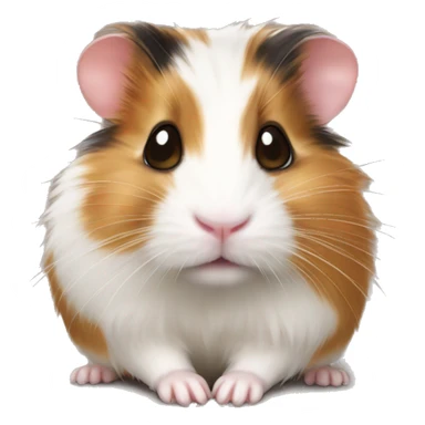 longhaired calico Syrian hamster sticker