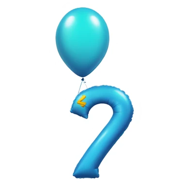 cat climbing on a balloon shaped like the number 7 sticker