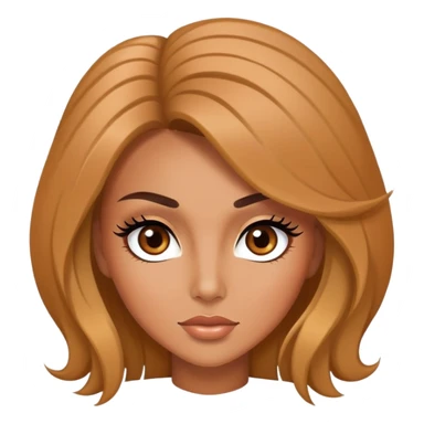 Beautiful woman with a blowout and lashes sticker