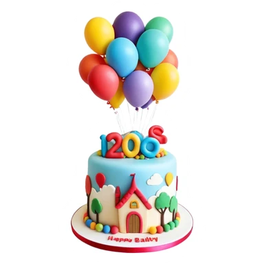 Up movie birthday cake for 20 year-old girl sticker