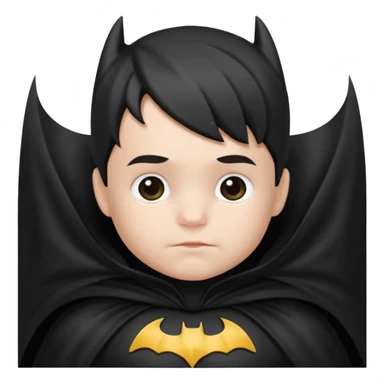 Toddler Batman in capes...Batman and NOT Superman  sticker