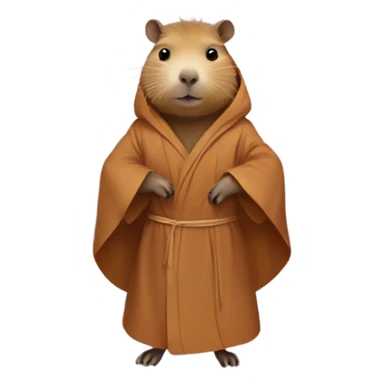 Capybara wearing robe sticker