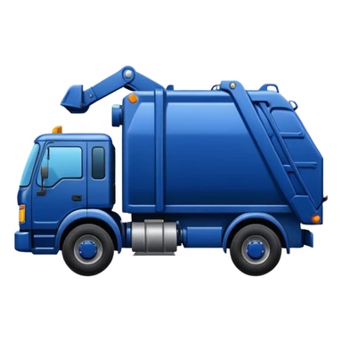 dark blue garbage truck sticker