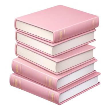 Stack of pale pink books sticker