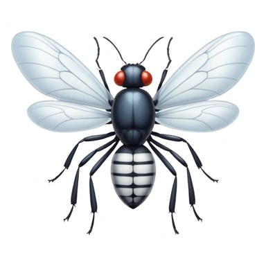 white bug with wings sticker