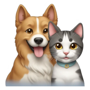 HAPPY DOG AND SMİLE CAT sticker