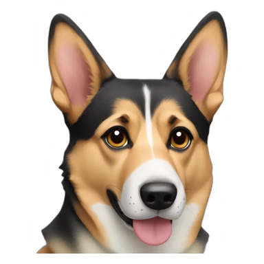 German shepherd and corgi mix dog sticker