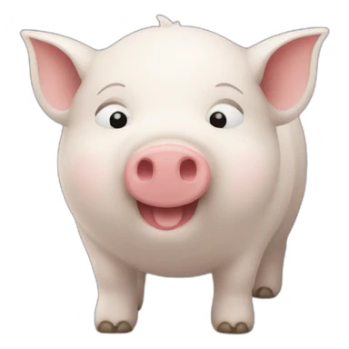 porc qui sourit sticker