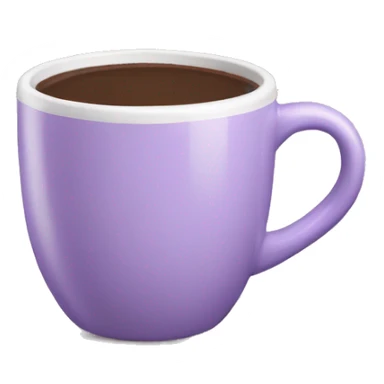 Lilac mug hot chocolate sticker