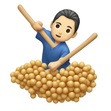 natto being stretched sticker