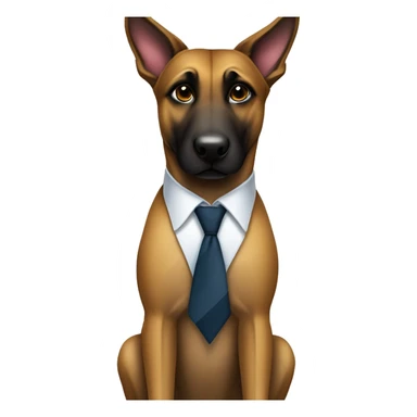 malinois avec une cravate  sticker