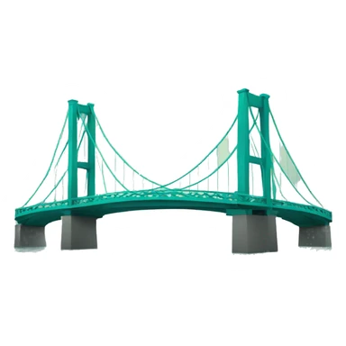 teal bridge sticker