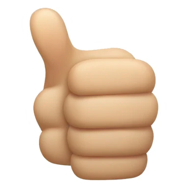 thumbs up, realistic sticker