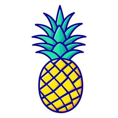 purple pineapple sticker