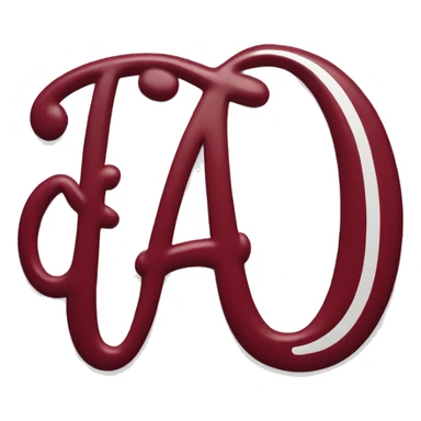 The University of Alabama script “A” logo  sticker