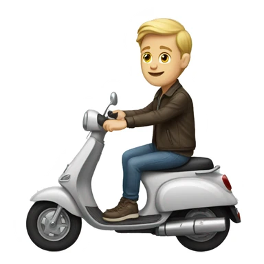 White Boy on a scooter sticker