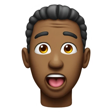 A face with his tongue out sticker