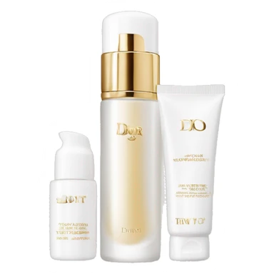 Dior white and gold skin care  sticker
