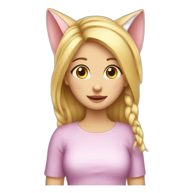 Fille oreille de chat sticker