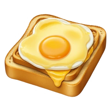 mushy egg on toast sticker
