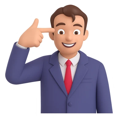 Change the playful person so they point the finger gun at their temple, in the classic 'blowing brains out' pose (not graphic), with a big smile. Keep the background transparent. sticker