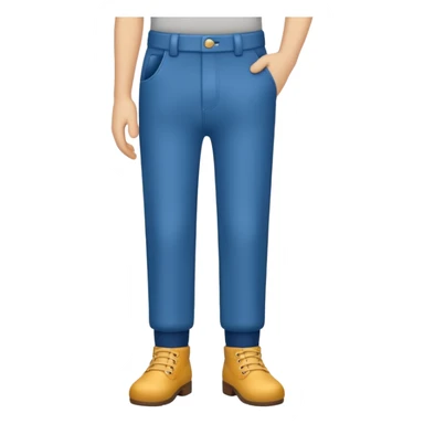 A little guy with no limbs but legs with pants ☺️👖 sticker