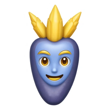 Realistic emoji of a corn blue sticker