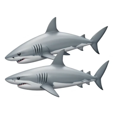 Put the shoes on the fins of the shar sticker