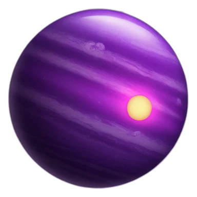 purple planet solar system sticker