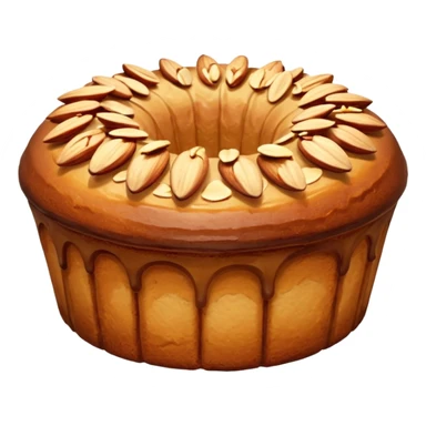 Alsacian kougelhopf with almonds on the top sticker