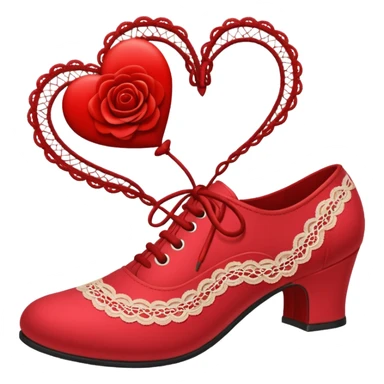 Valentines-colored romantic vintage aesthetic with laces   sticker