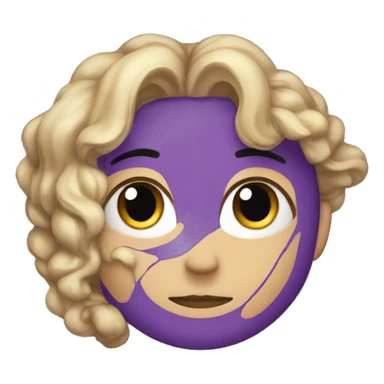 Fusée violette et noir sticker