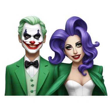 JOKER AND LADY GAGA sticker