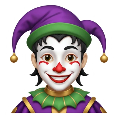 make a black and white jester sticker