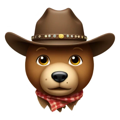 teddy bear with cowboy hat sticker