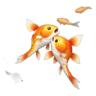 koi fish couple smiling sticker