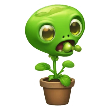 peashooter plants vs zombies sticker