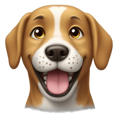 dog making a happy face sticker