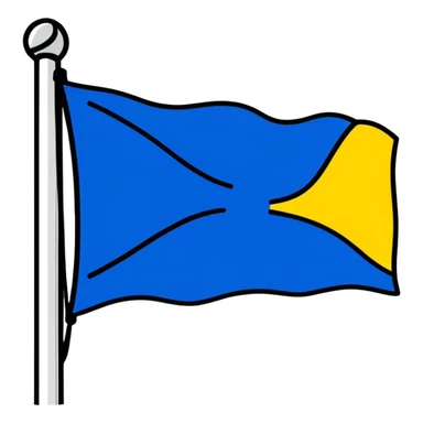blue flag sticker