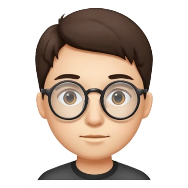 yuvarlak gözlüklü insan sticker