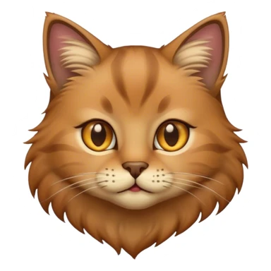 brown cat furry sticker