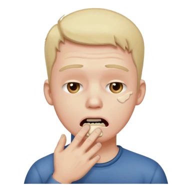 Man choking himself sticker